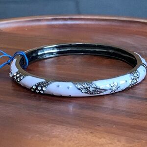 NWT Manluck hematite light purple and black hinge bracelet